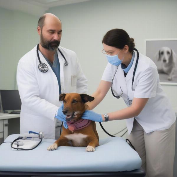 Dog Undergoing Echocardiogram