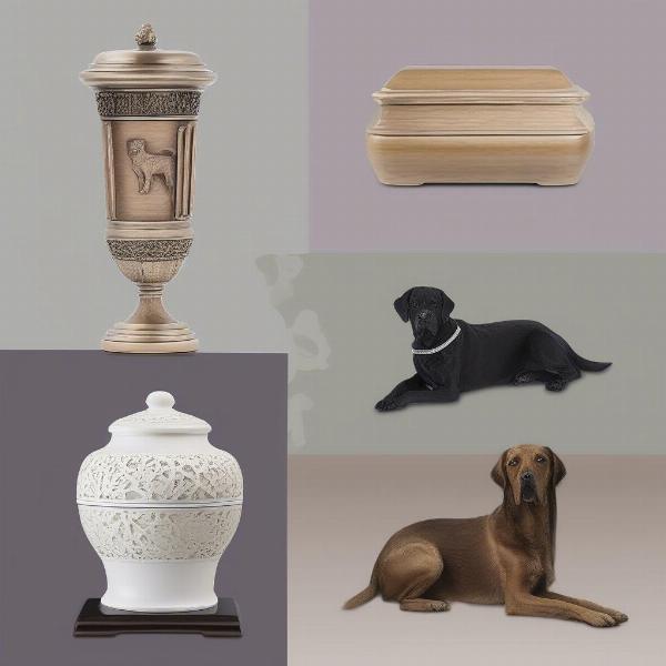 Dog urns in Canada come in various styles and materials.