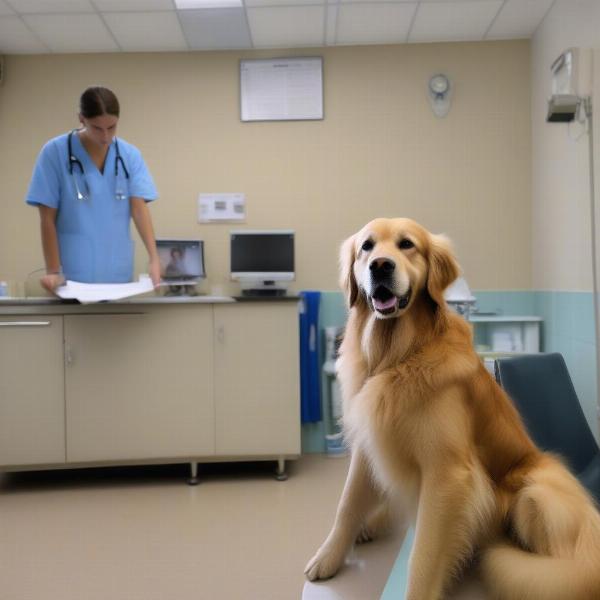 Dog at Vet Appointment