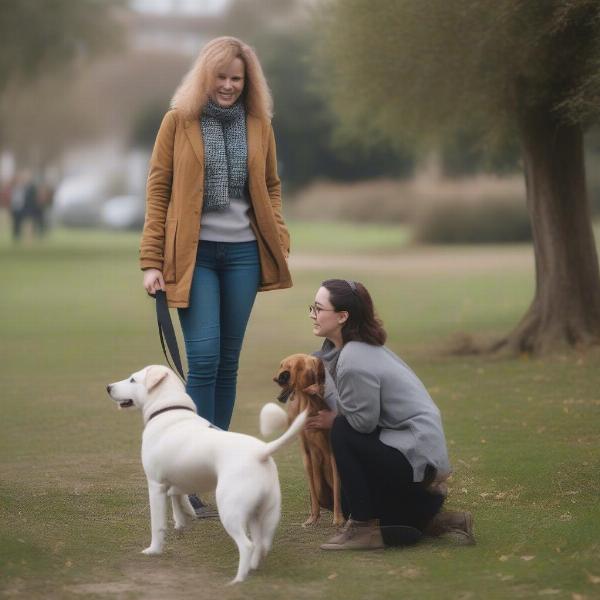 Dog Walker Interviewing Clients