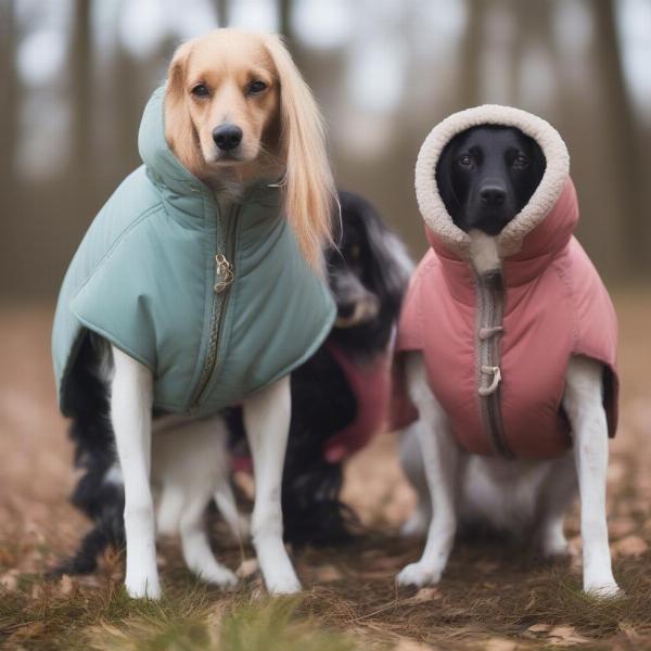 Ladies winter dog walking coats