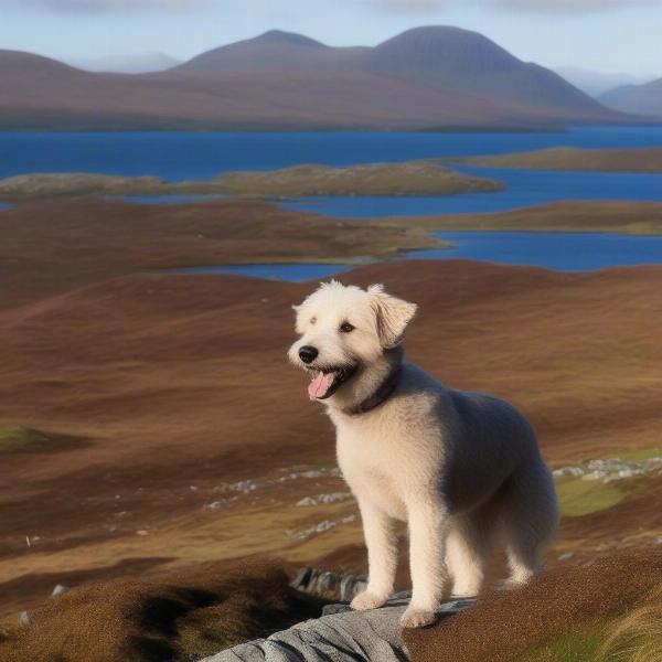 Dog walking in Connemara National Park