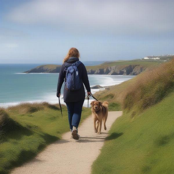 Dog Walking on Newquay Coast Path