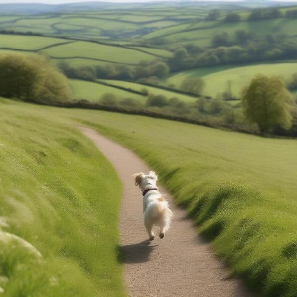 Dog-walking trails near Pentrich, Derbyshire