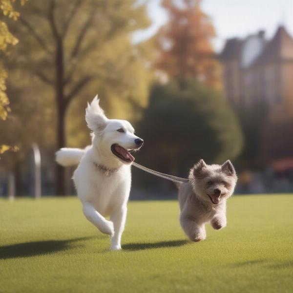 Dog Enjoying a Walk with a 6-Foot Leash