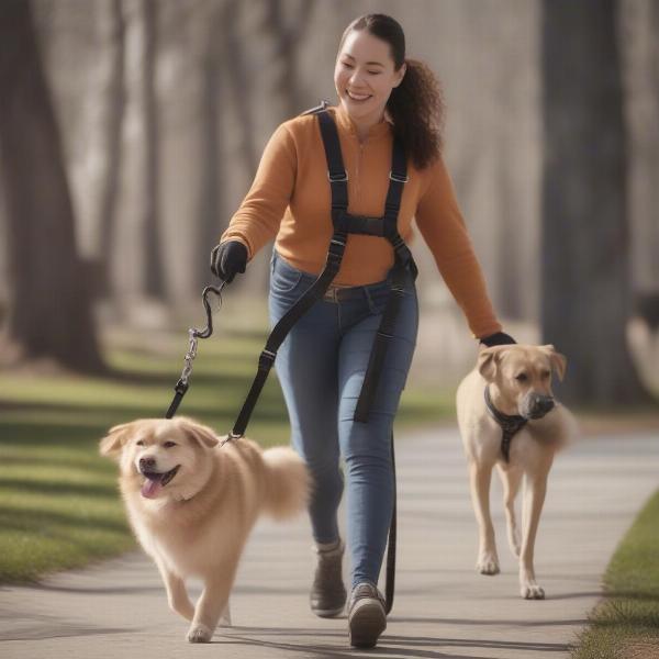 Dog Walking with Figure 8 Harness