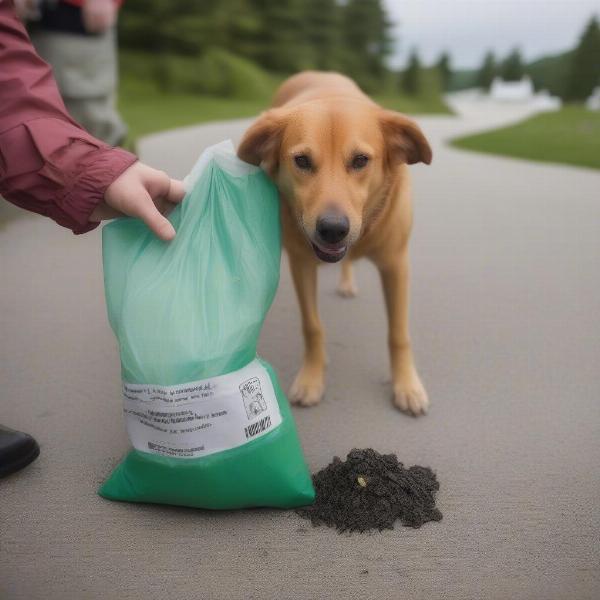 Dog Waste Bags on Mackinac Island