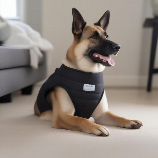 Dog Wearing an Anxiety Vest