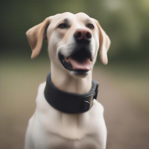 Dog Wearing E-Collar