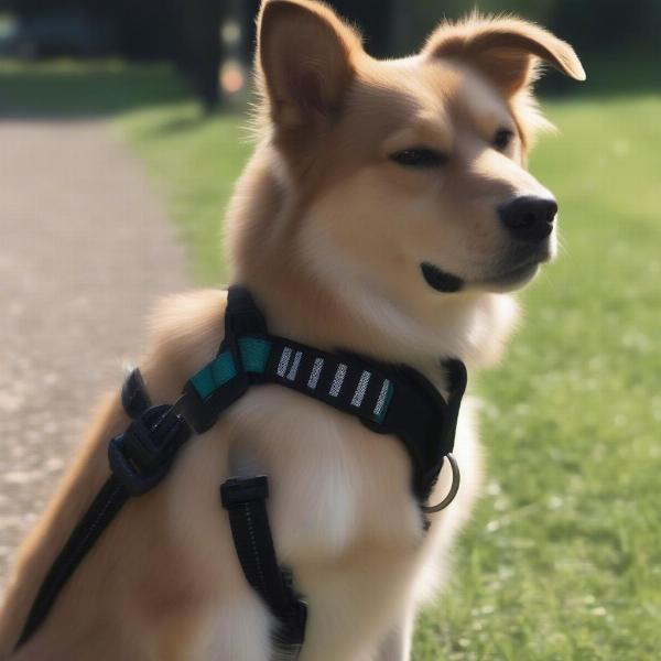 Dog Wearing a Front-Clip Harness