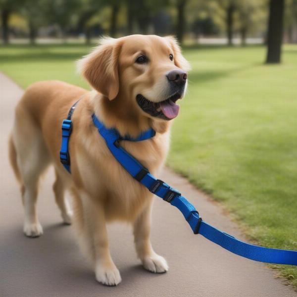 Dog Wearing a No-Pull Harness