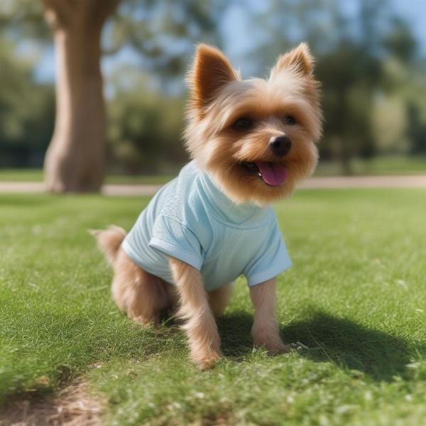 Dog Wearing Sun Protective Clothing