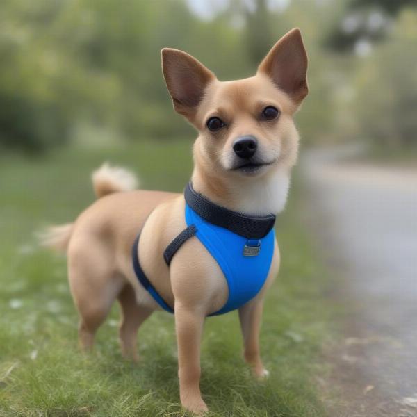 Dog wearing a urine band