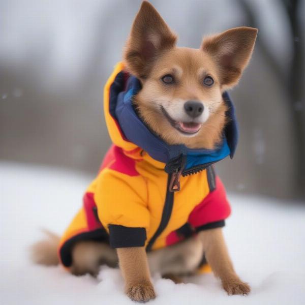 Dog Wearing a Winter Coat