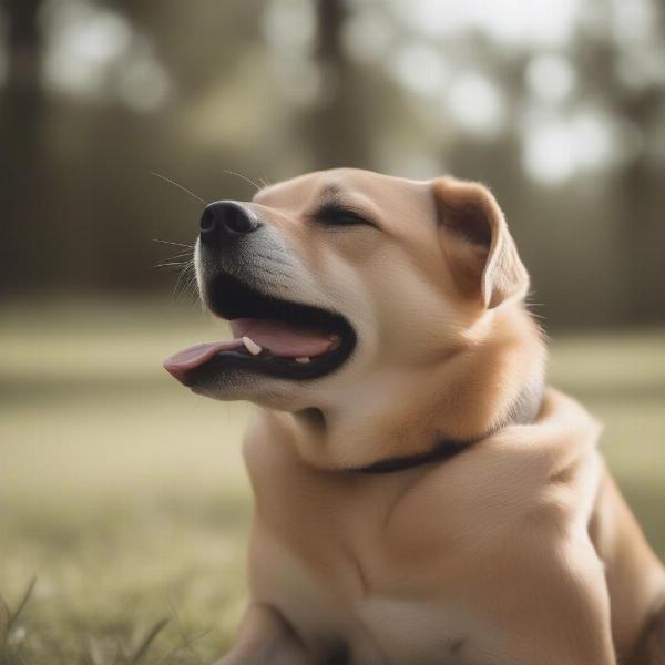 Dog with allergies scratching