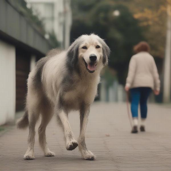 Dog with arthritis struggling to walk