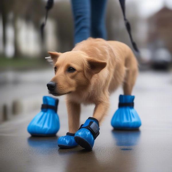 Dog with Booties