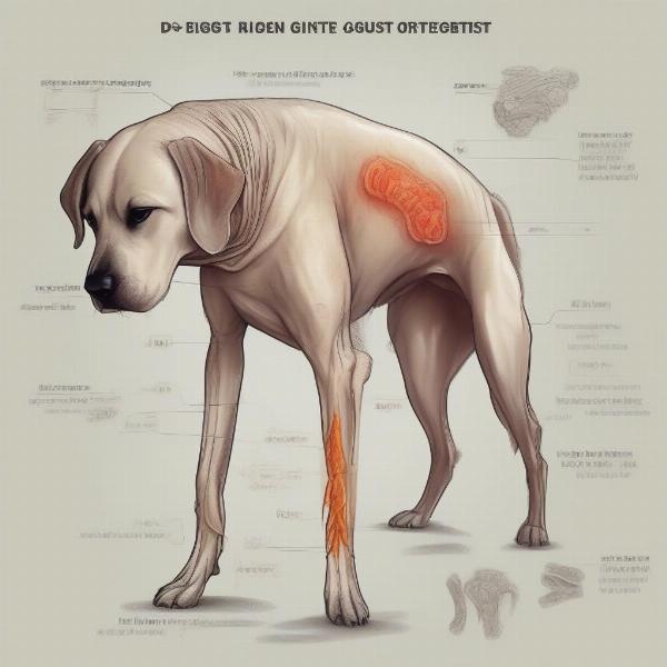 Dog experiencing digestive discomfort