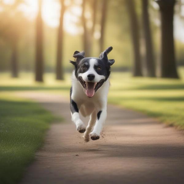 Dog Running After Glucosamine Chondroitin MSM