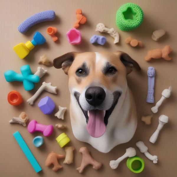 Dog with safe chew toys alternatives