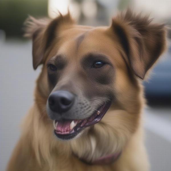 Dog with a swollen jaw