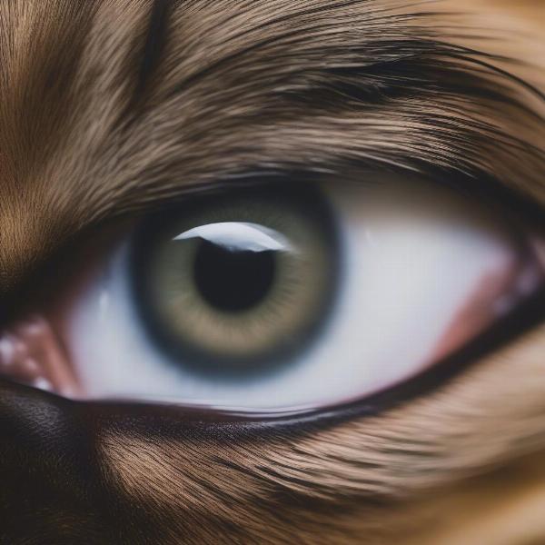 Close-up of Dog's Eye with Visible Cataracts