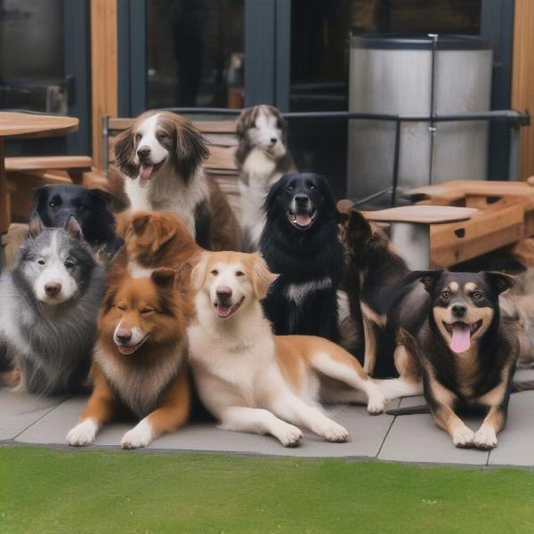 Dogs at Kulshan Brewery in Bellingham