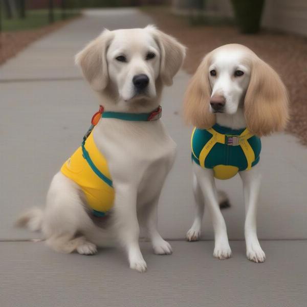 Measuring a Dog for a Duck Outfit