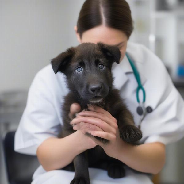 Dutch Shepherd puppy health check