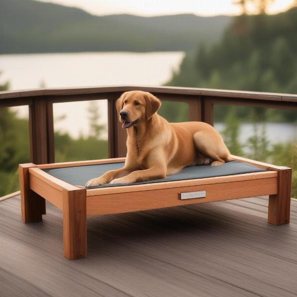 Elevated Cedar Dog Bed for Large Breeds