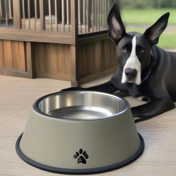 Elevated dog kennel bowls for large breeds