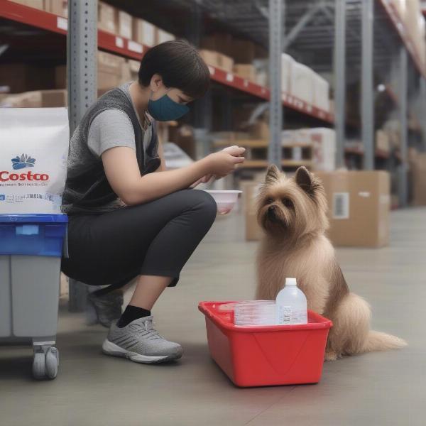 Emotional Support Dog Outside Costco