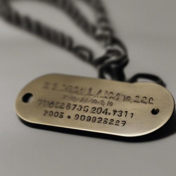 Essential Information on an Engraved Dog Tag