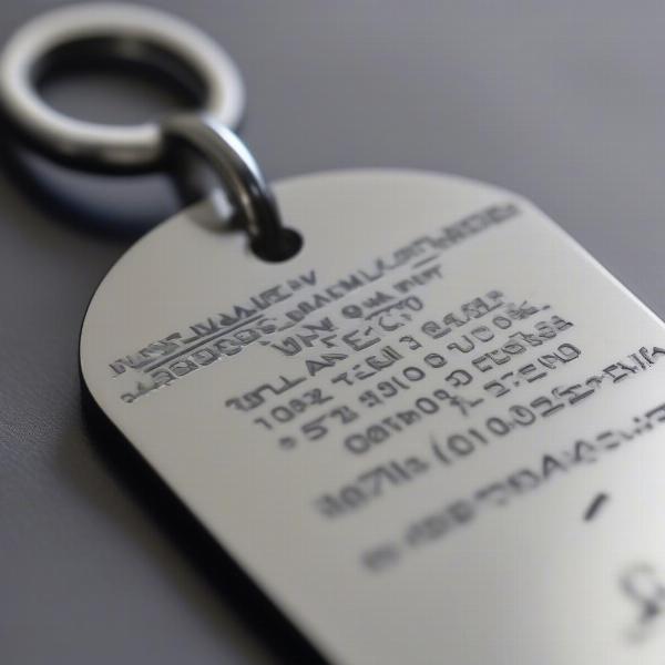 Engraving a Rubber Dog Tag