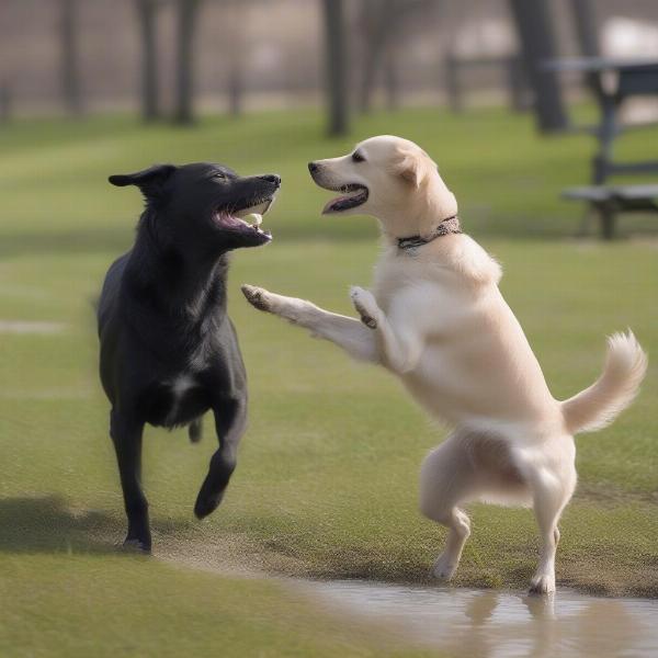 Etobicoke Creek Dog Park Dog Interactions