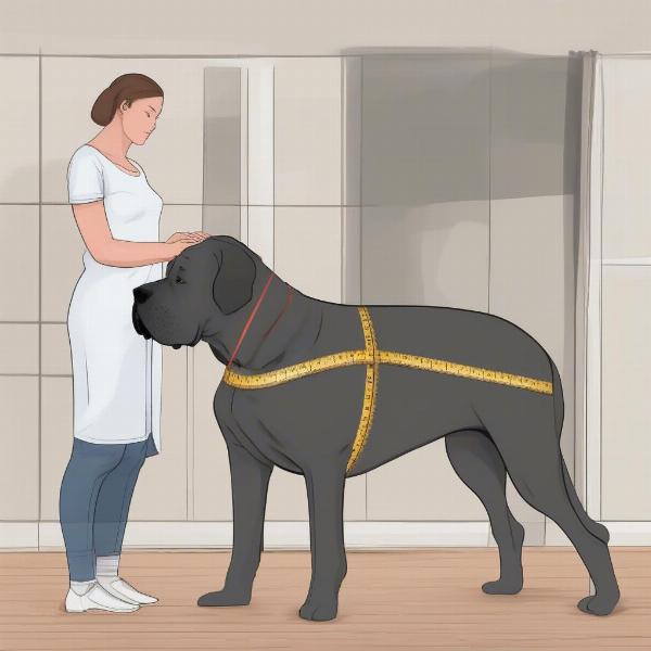 Measuring an Extra Large Dog for a Dress