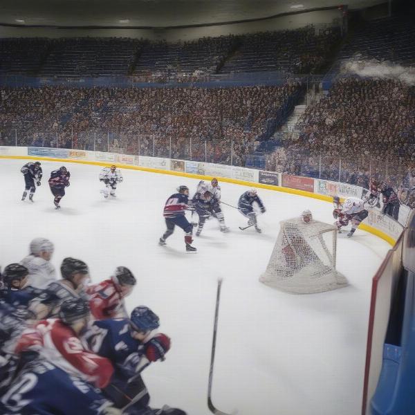 Fairbanks Ice Dogs game action