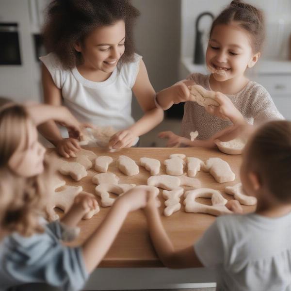 Family Baking Dog Treats