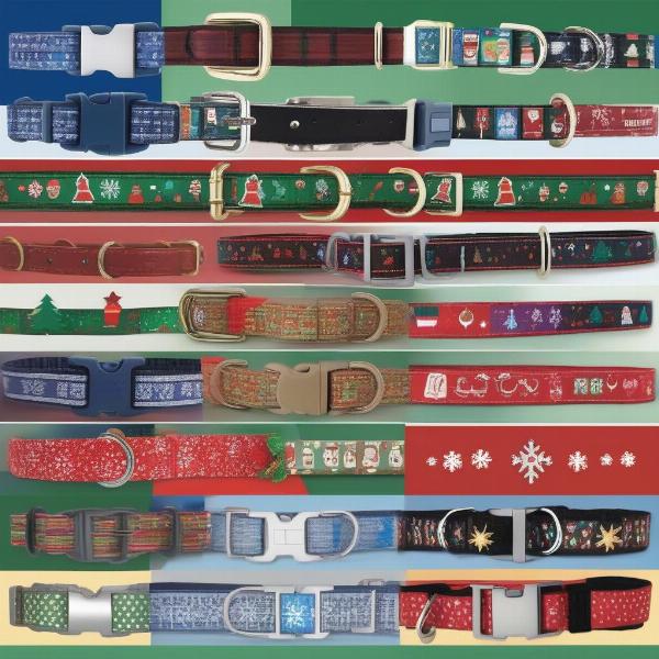 Festive Dog Collars in Various Designs