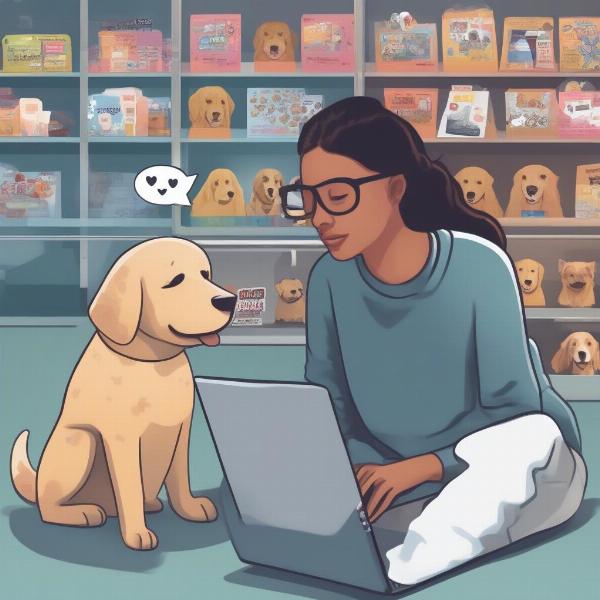 Finding dog stickers online and offline