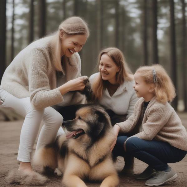 Finnish Family with Dog