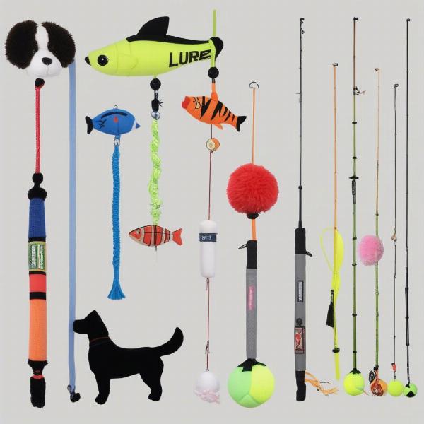 Different Types of Fishing Pole Dog Toys