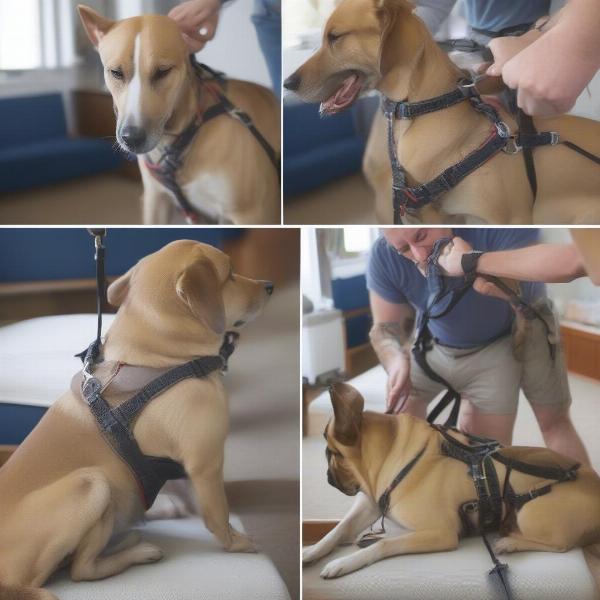 Fitting a Harness on a Nervous Dog