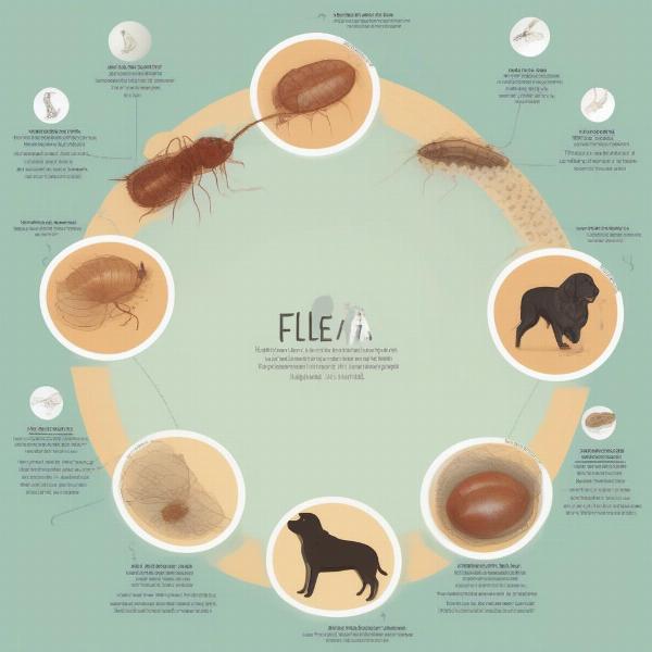 Flea Life Cycle on a Dog