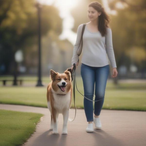 Dog Following Owner's Lead