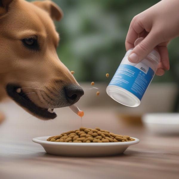 Administering Freedom Joint Drops to a Dog