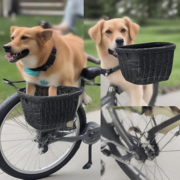 Front vs. Rear Dog Bicycle Baskets