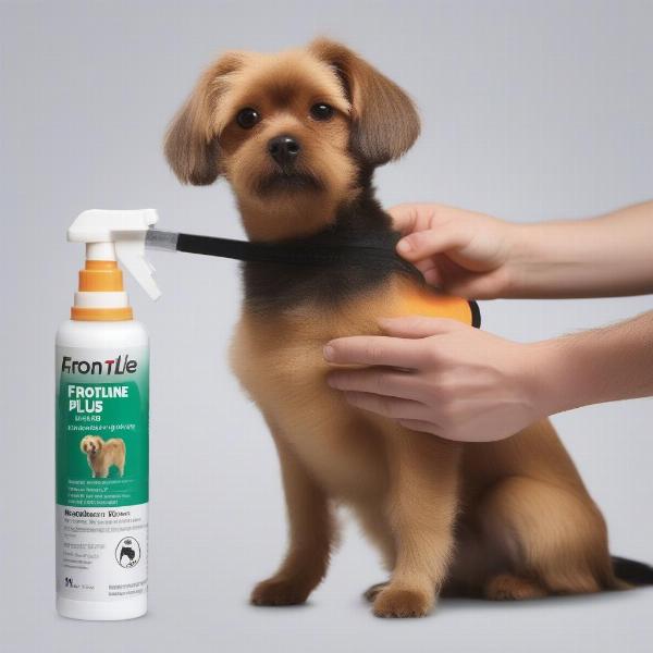 Applying Frontline Plus to a Small Dog