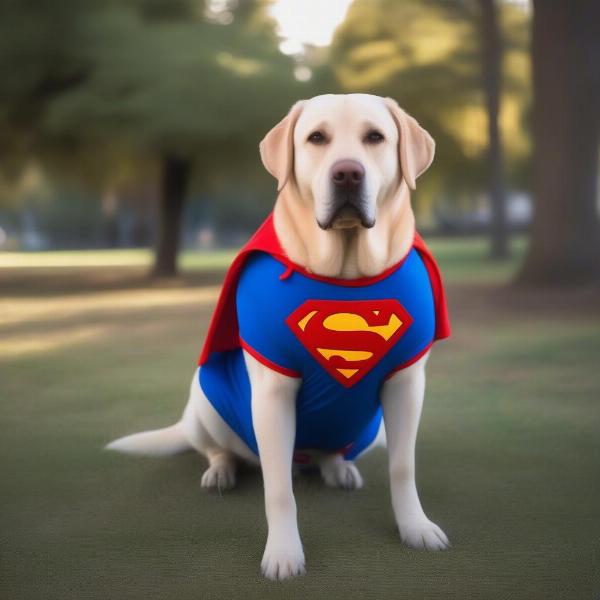 Funny Large Dog Costume: Superhero