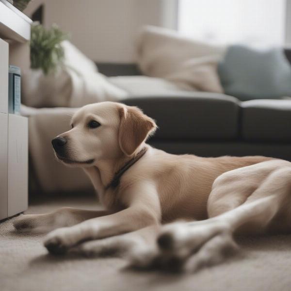 A Gables Farm Adopted Dog Settling into a New Home